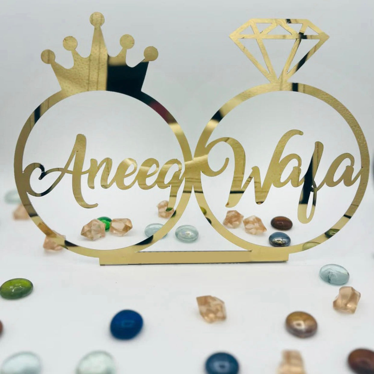 Customized Engagement Ring Decoration Name Stand