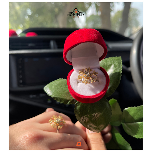 Flower with Fidget RING ( GIFT )